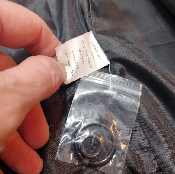 Hammer Anvil Los Angeles Black Wool Blend Over Coat - Picture 12 of 16